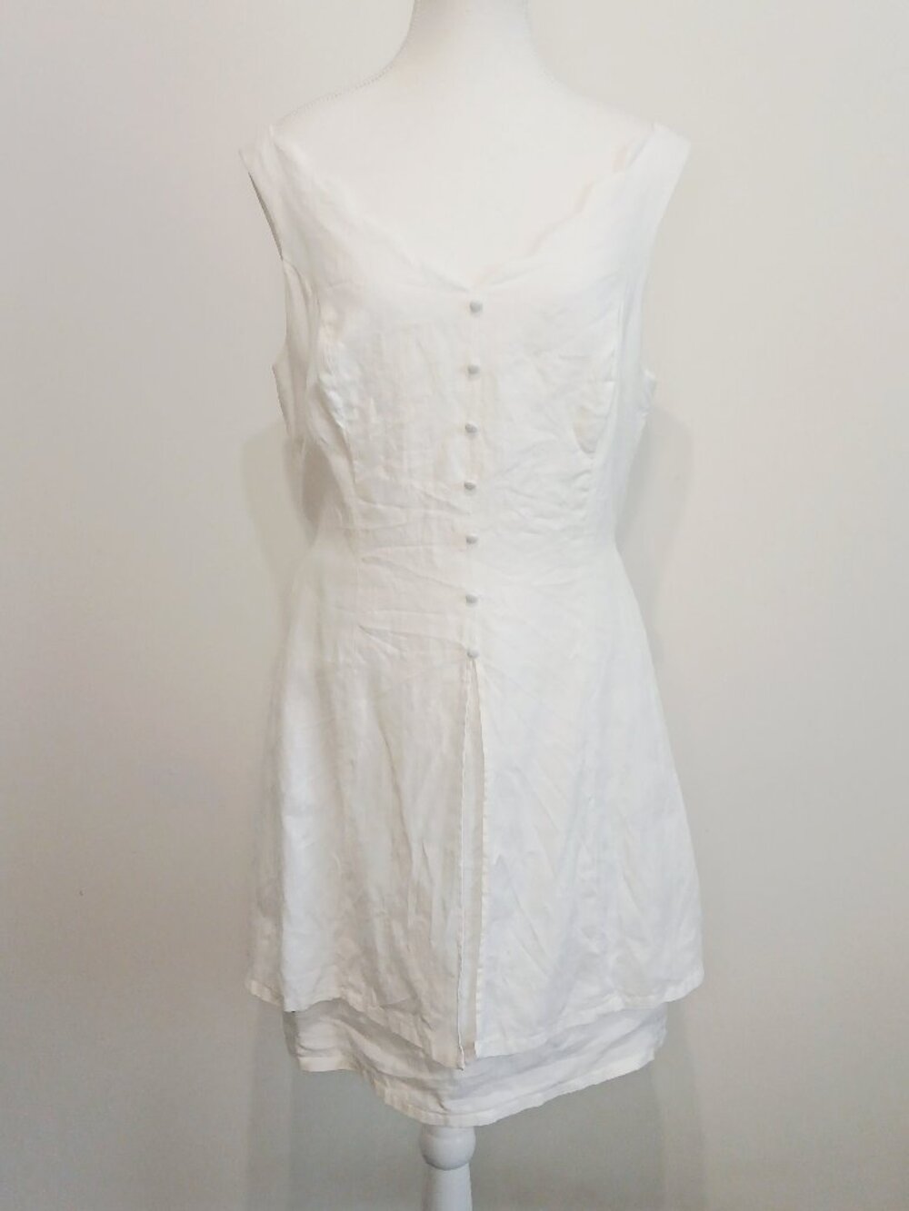 Laundry By Shelli Segal 100% Linen Sleeveless Mini Dress Size 12